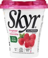 Skyr Bringebær Panna Cotta Q