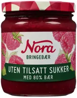 Bringebærsyltetøy 80% u/Tilsatt Sukker Nora