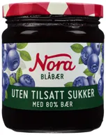Blåbærsyltetøy 80% u/Tilsatt Sukker Nora