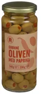 Grønne oliven Med paprika